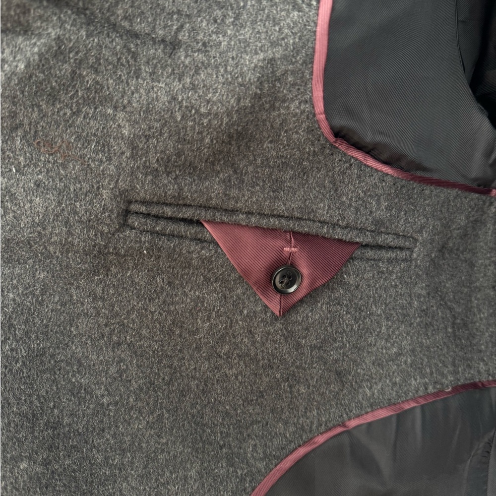 BRAND NEW! Banana Republic Men’s Gray Wool Blend Double Breasted Coat - Picture 7 of 13